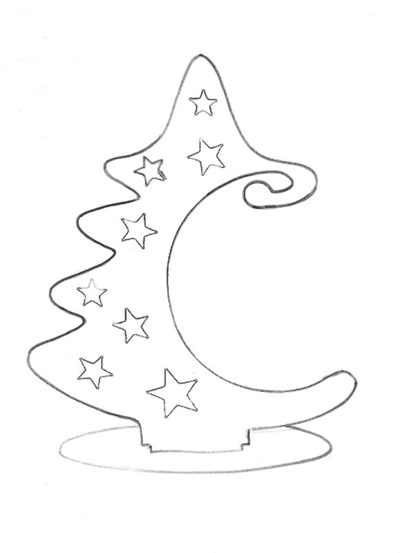 Трафарет "елка"