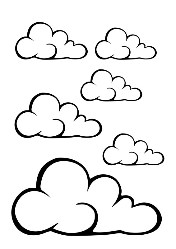 Облако трафарет для вырезания