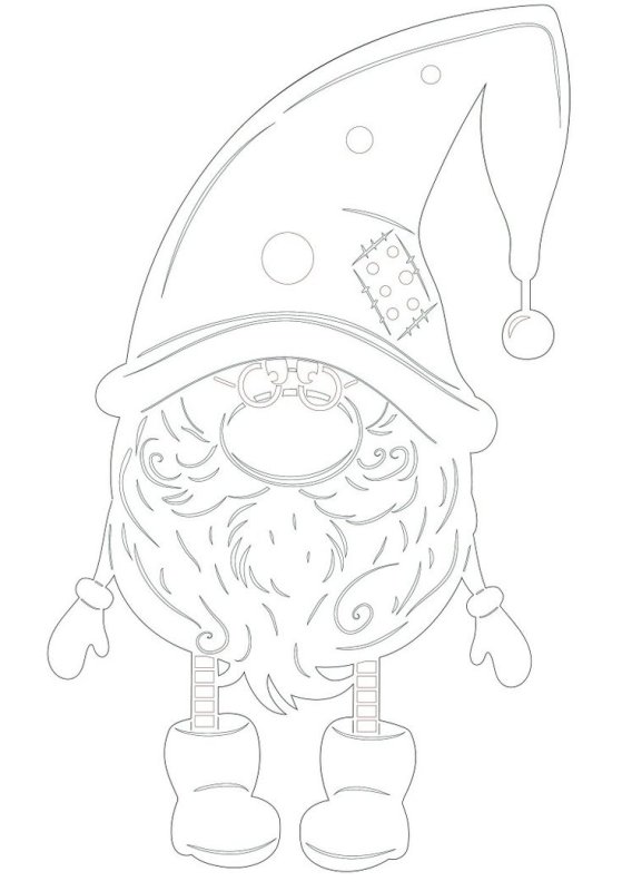 Вытынанки Гномы новогодние