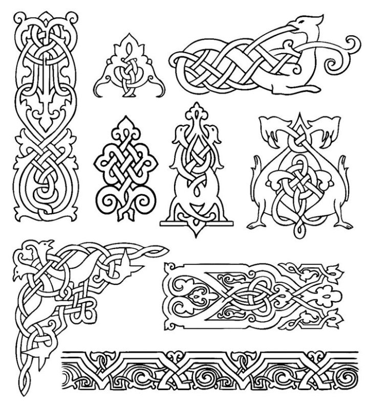 Домонгольский древнерусский орнамент вязь