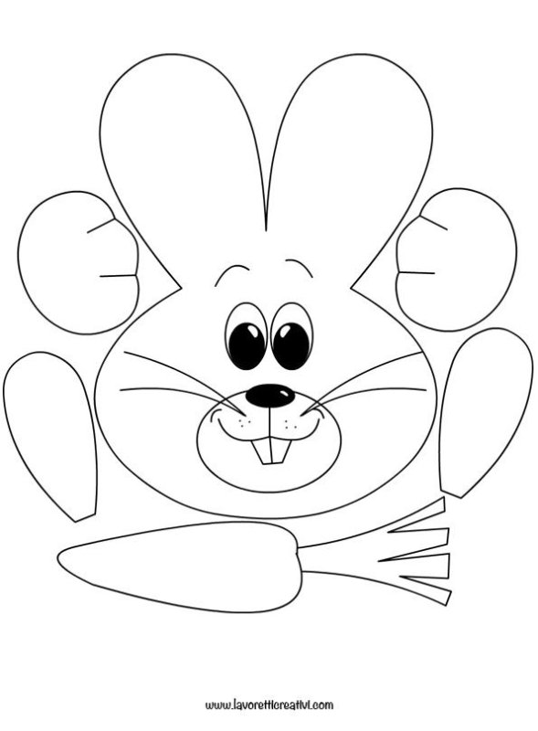 Аппликация заяц