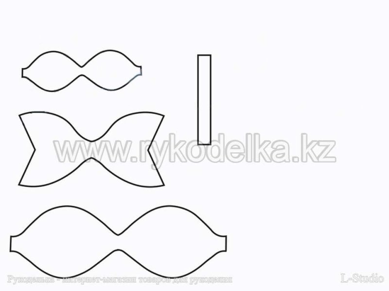 Бант из фоамирана шаблон