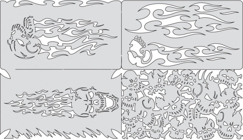 Трафареты для аэрографии