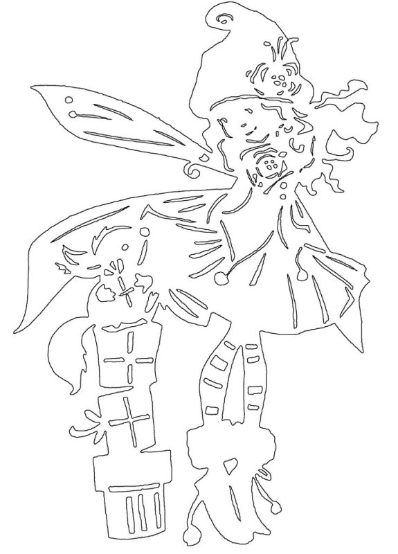 Вырезалки на окно феи