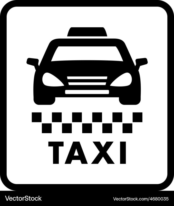 Такси знак на машине