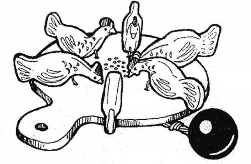 Богородская игрушка трафарет