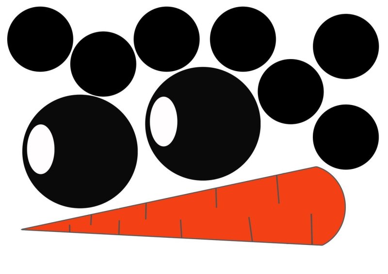 Глаза для снеговика