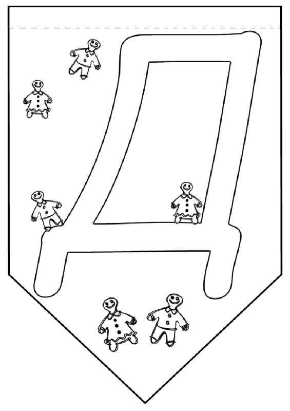 Шаблоны флажков с буквами для растяжки