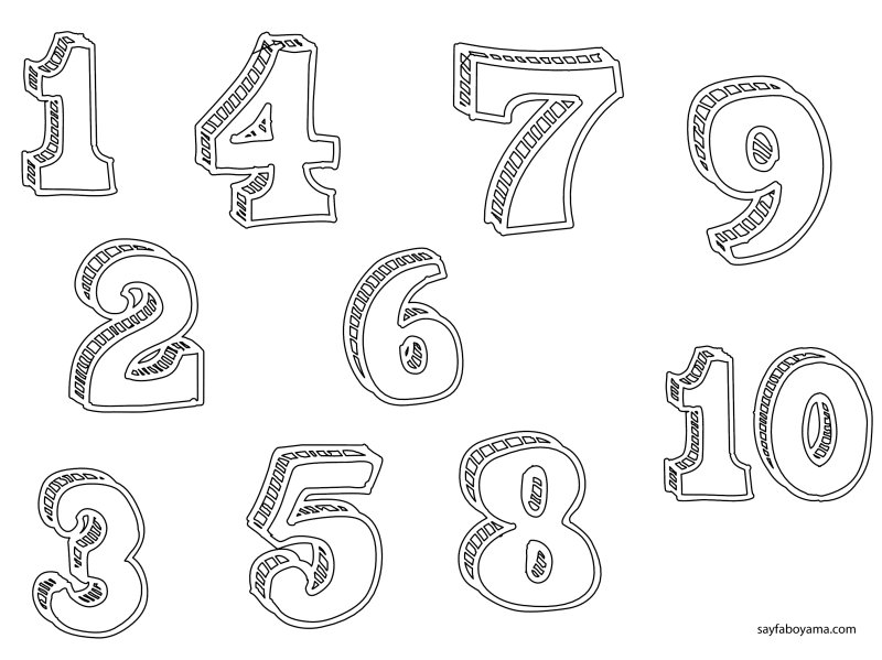 Красивые цифры трафарет