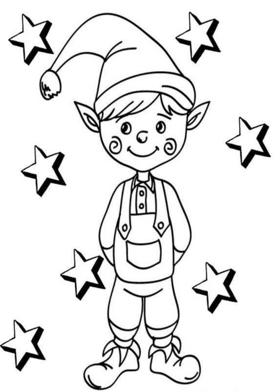 Трафарет эльфа