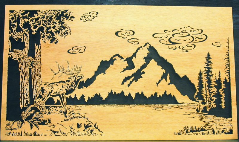 Силуэтное Выжигание по дереву