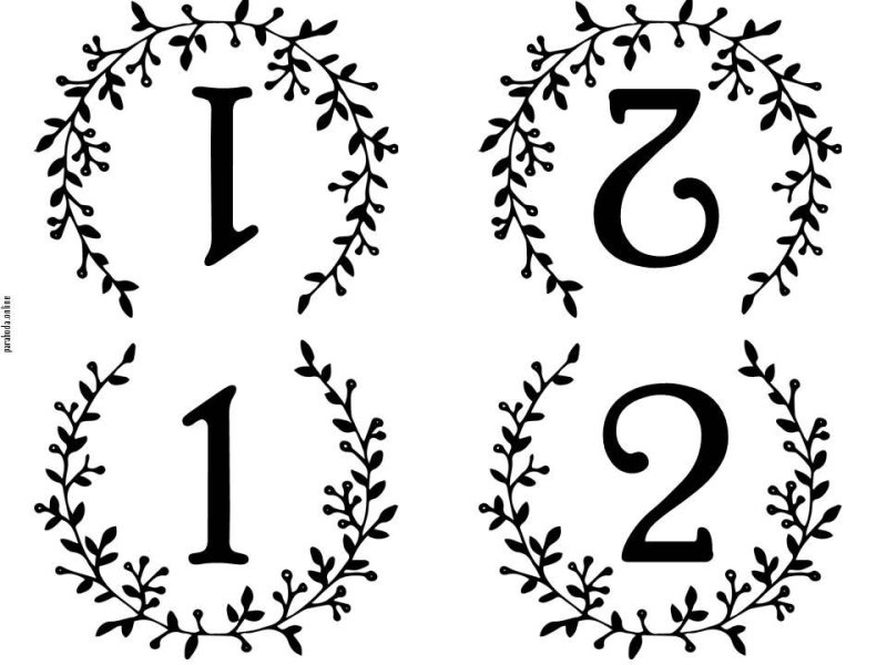 Рамки для нумерации столов