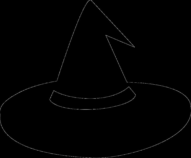 Шляпа ведьмы трафарет