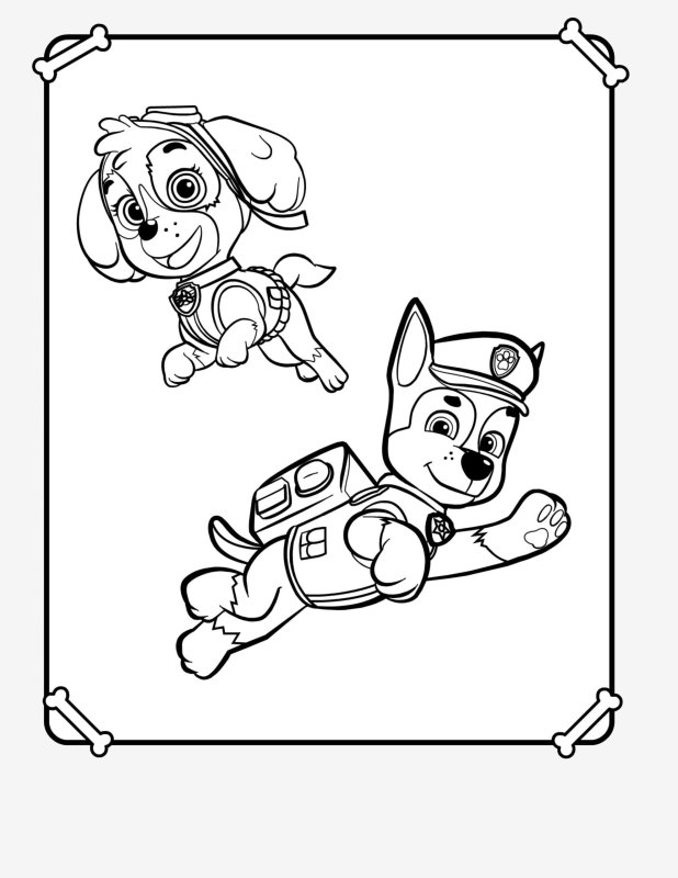 Щенячий патруль морской патруль раскраска