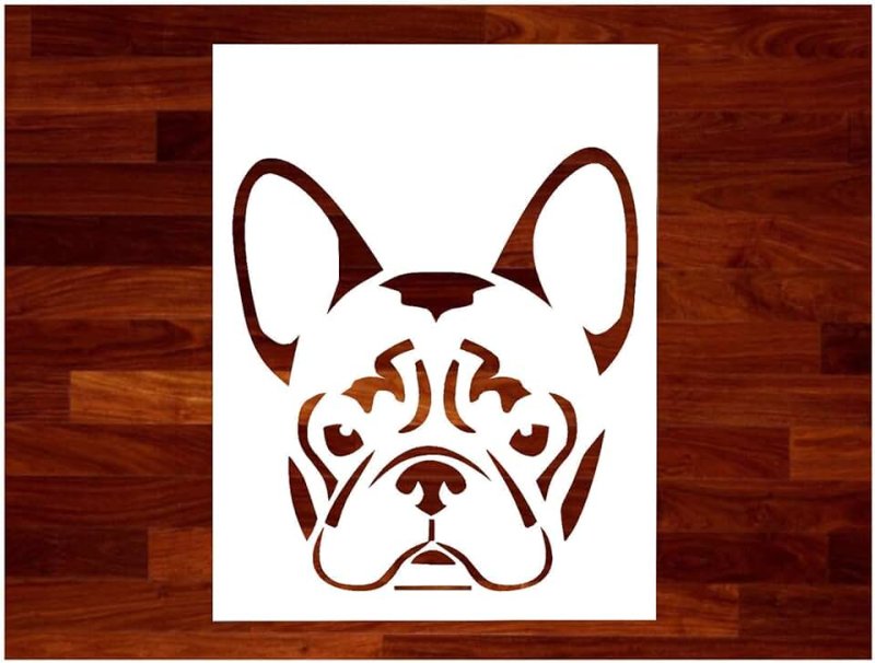 Бульдог трафарет