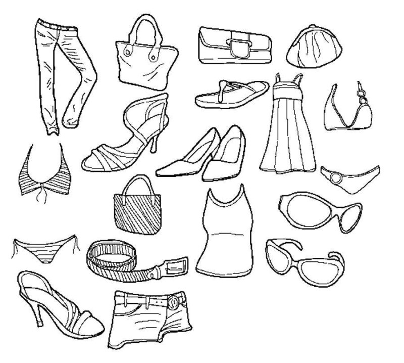 Раскраска одежда