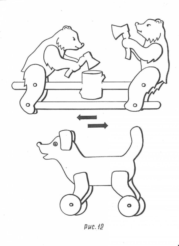 Подвижные игрушки из фанеры