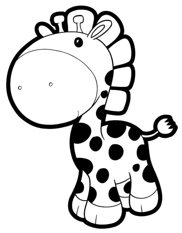 Раскраска Жирафик
