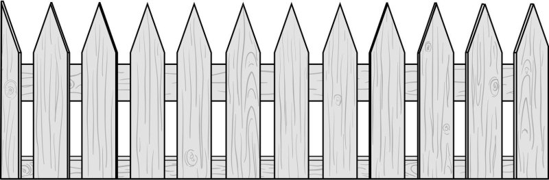 Забор раскраска