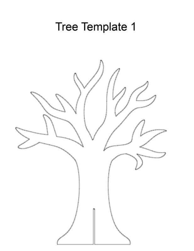 Трафарет дерева для вырезания