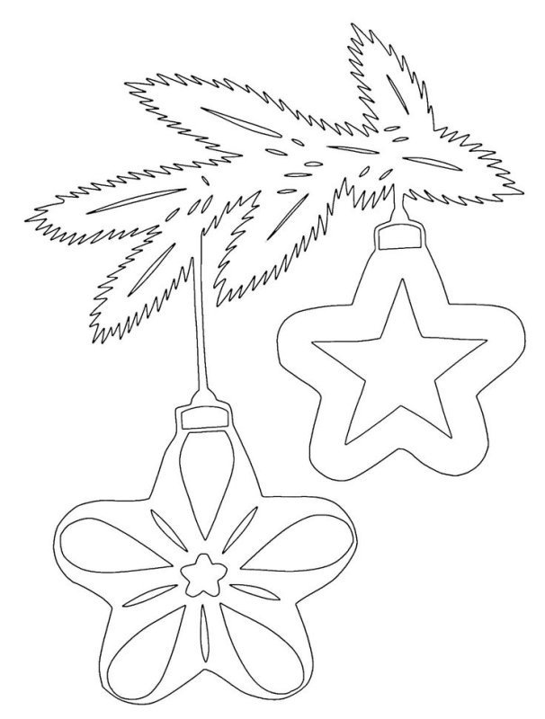 Трафареты на окна на новый год