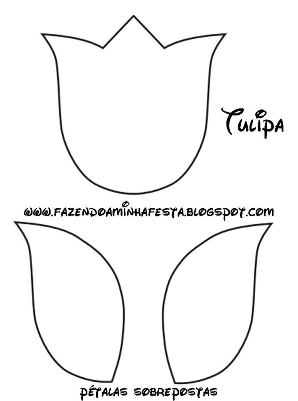 Шаблон тюльпана
