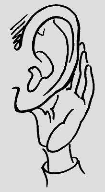 Ухо раскраска для детей