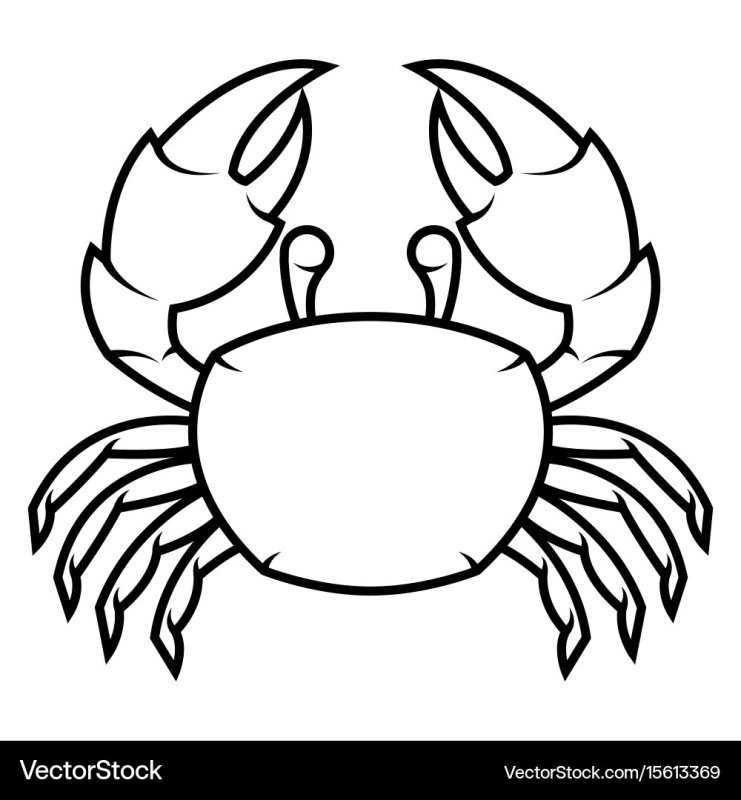 Краб трафарет