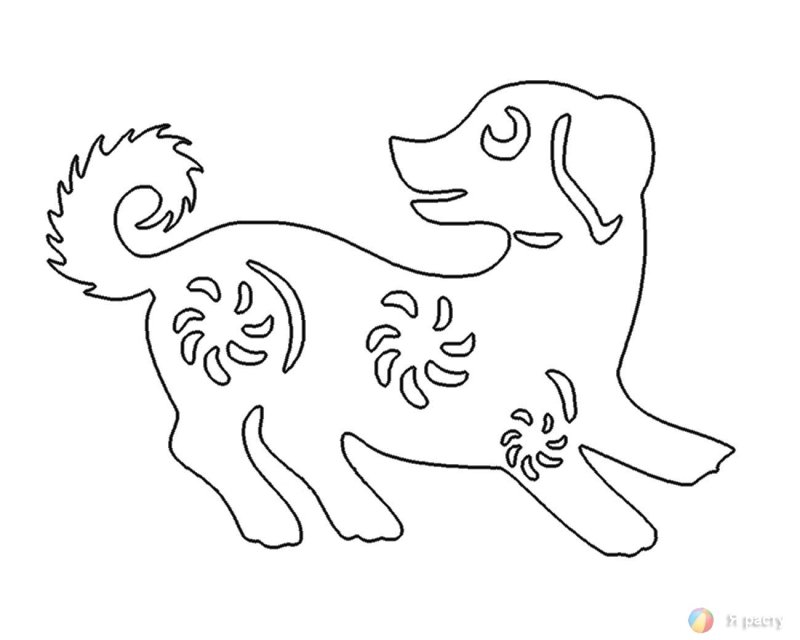 Собачка на окно Новогодняя