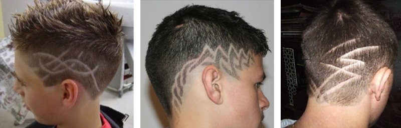 Причёски для мальчиков с рисунком