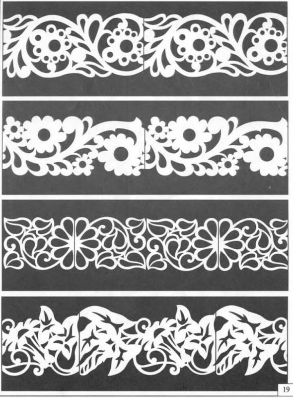 Прорезная резьба по бересте трафареты