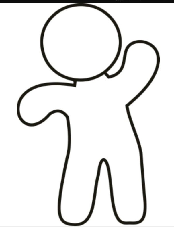 Трафарет человека для детей