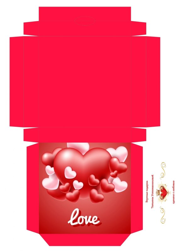 Макет коробки для конфет