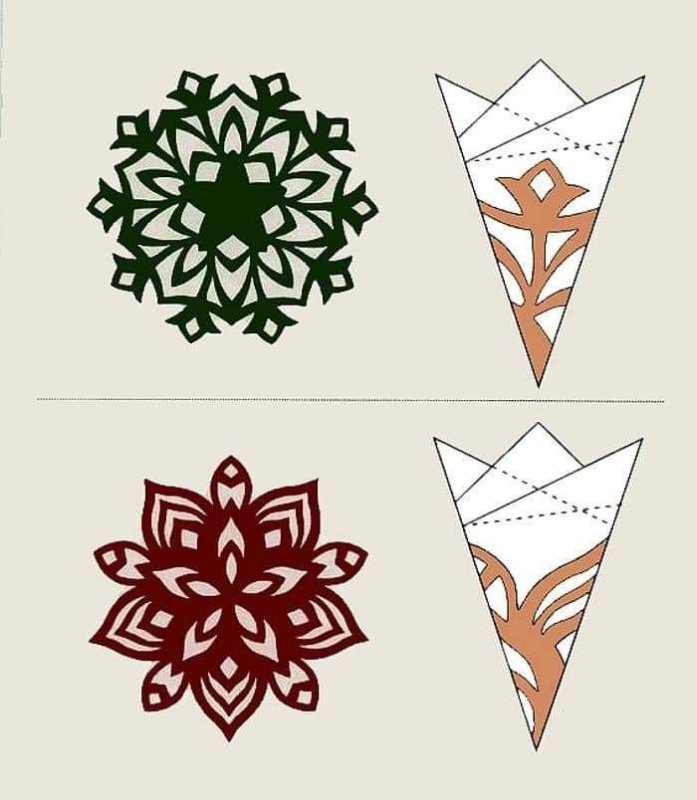 Заготовка для бумажных снежинок