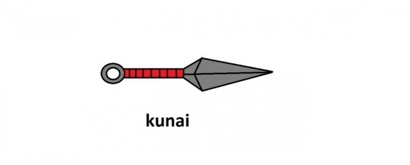 Кунай из Наруто чертеж