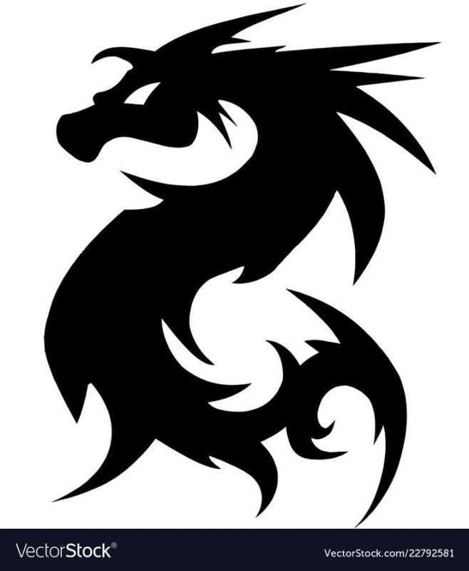 Трафарет дракона