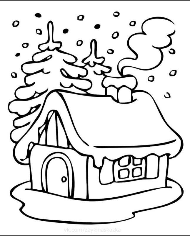 Раскраска Новогодняя для детей
