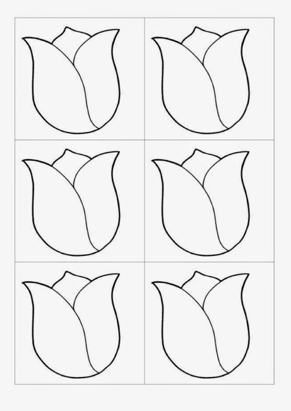 Цветы трафарет для вырезания