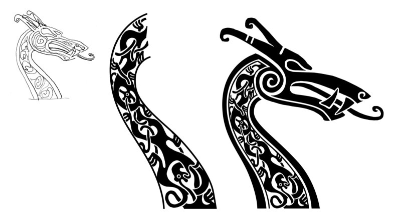 Скандинавские узоры Драккар