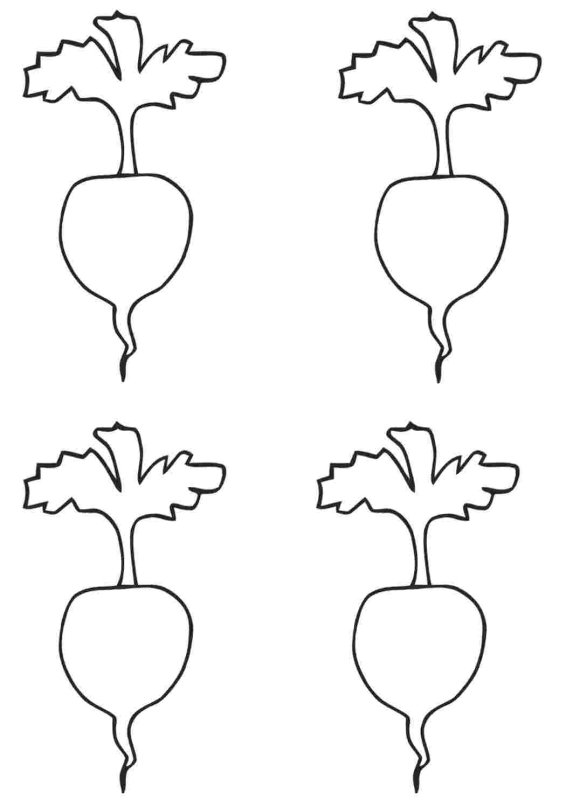 Свекла трафарет