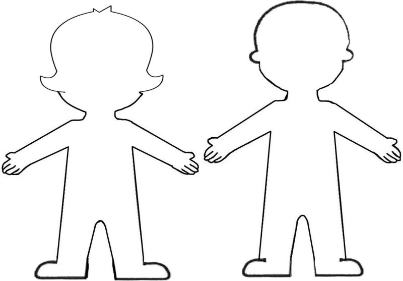 Трафарет человека для детей