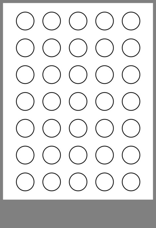 Кружочки трафарет для вырезания