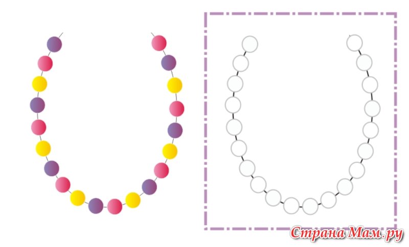 Бусы для мамы рисование