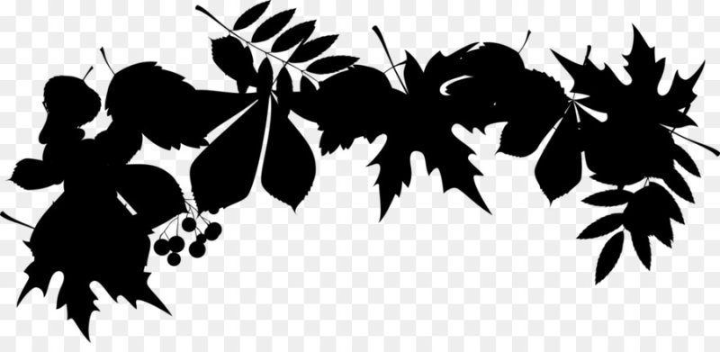 Силуэт осенних листьев