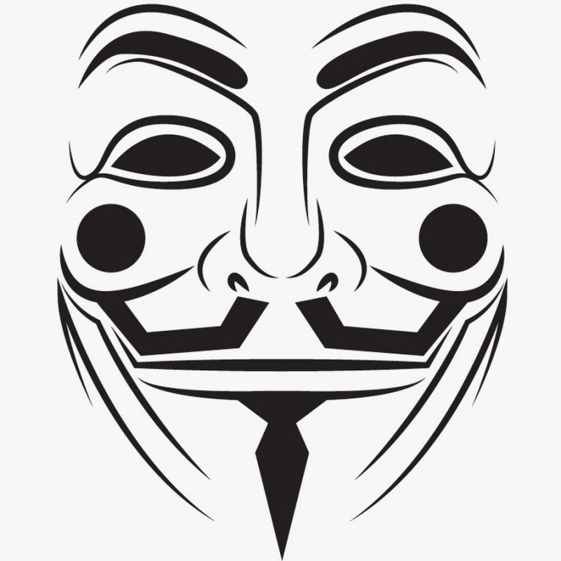 Раскрашивание маски Анонимуса