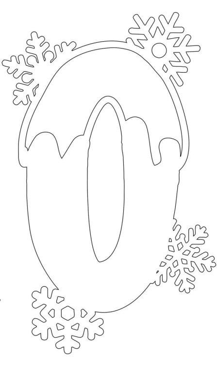 Вытынанка новогодние цифры