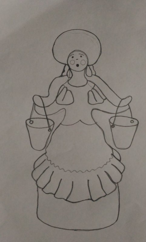 Дымковская барышня Водоноска