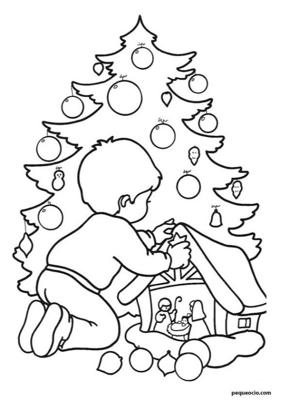 Рождественские раскраски