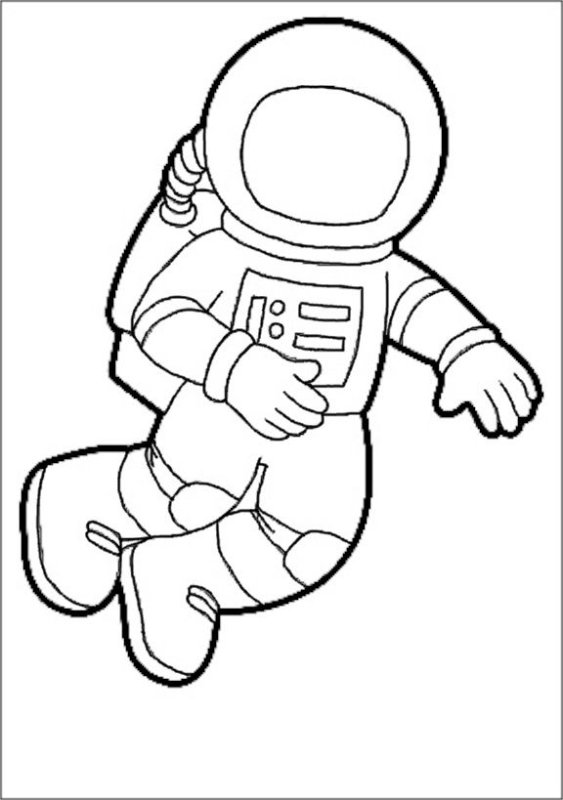Космонавт раскраска для детей