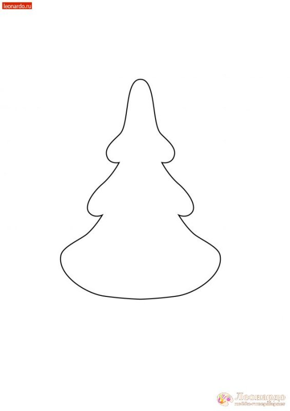 Лекало елочки из фетра